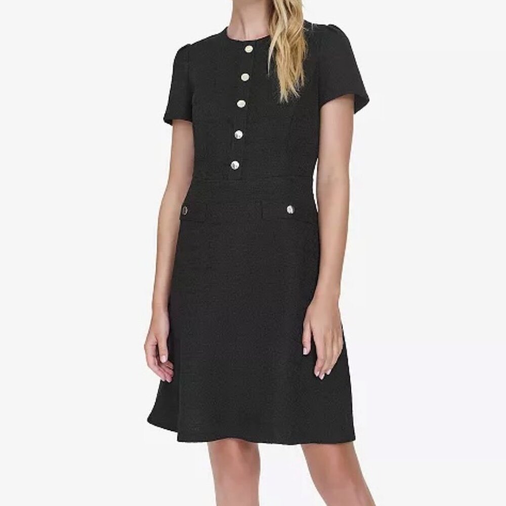 Andrew Marc Short Sleeve Button Down Front Dress - Size 14 - NWOT